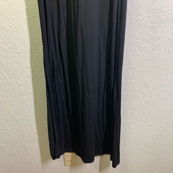 UMGEE Black & White Stripe Crop Top Scoop Neck Maxi Dress Size Large - Picture 6 of 12